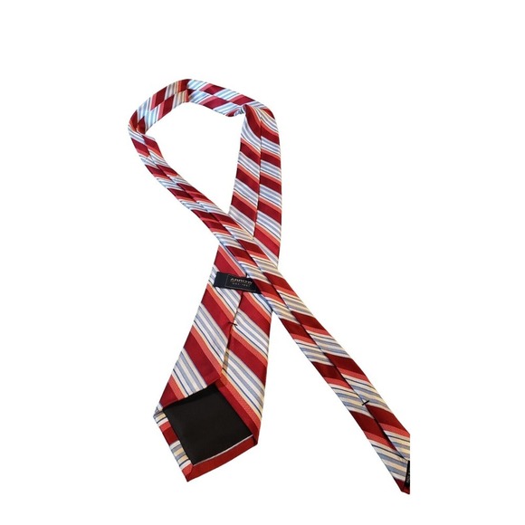 Arrow Mens Necktie Tie Red White Blue Striped Silk Neck Tie Career - Picture 6 of 11